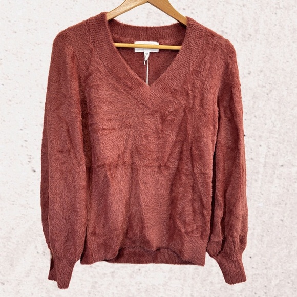 Dear John V-Neck Sweater in Brown and Pink - Picture 1 of 4
